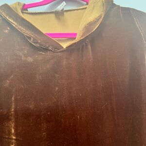 Velvet Brown Long Sleeve Top